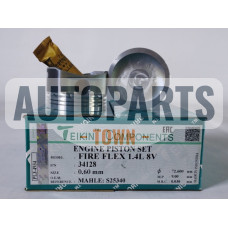 Поршень із пальцем +0.60мм (к-кт на двигун) FIAT FIRE FLEX 1.4L 8V (MAHLE: S25340)