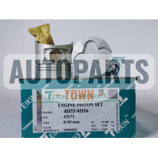 Поршень із пальцем +0.50мм (к-кт на двигун) Mitsubishi 4D55,4D56, Hyundai D4BX