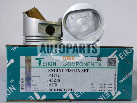 Поршень із пальцем STD (к-кт на двигун) Mitsubishi 3,0L (6G72,6G72T)