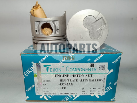 Поршень із пальцем STD (к-кт на двигун) Mitsubishi 2,5DT (4D56,4D56T) , Hyundai (D4BH TCI)