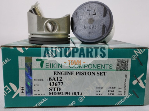 Поршень із пальцем STD (к-кт на двигун) Mitsubishi 2,0L (6A12) Galant E54/E64