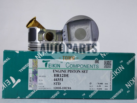 Поршень із пальцем STD (к-кт на двигун) Nissan 1,2L 3цил. ( HR12DE)