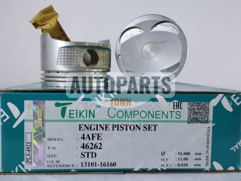 Поршень із пальцем STD (к-кт на двигун) Toyota 1,6L (4AFE,4AG) DOHC 16V