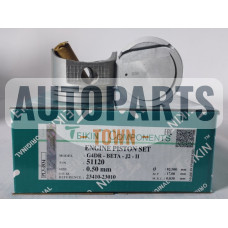 Поршень із пальцем +0.50мм (к-кт на двигун) Hyundai G4DR-BETA-J2-II